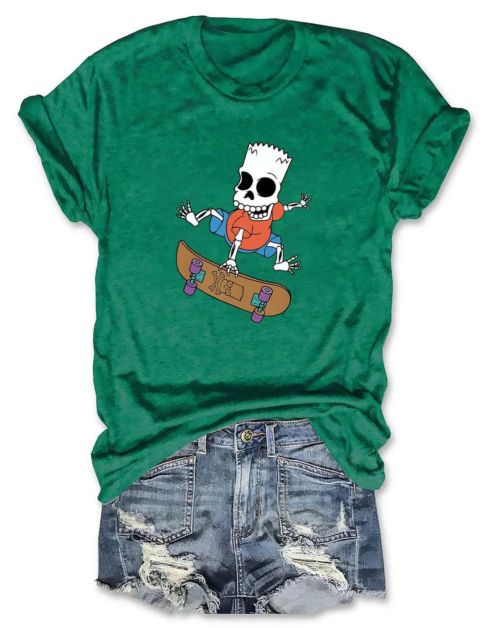 Simpsons Skater Bart Halloween Funny T-Shirt