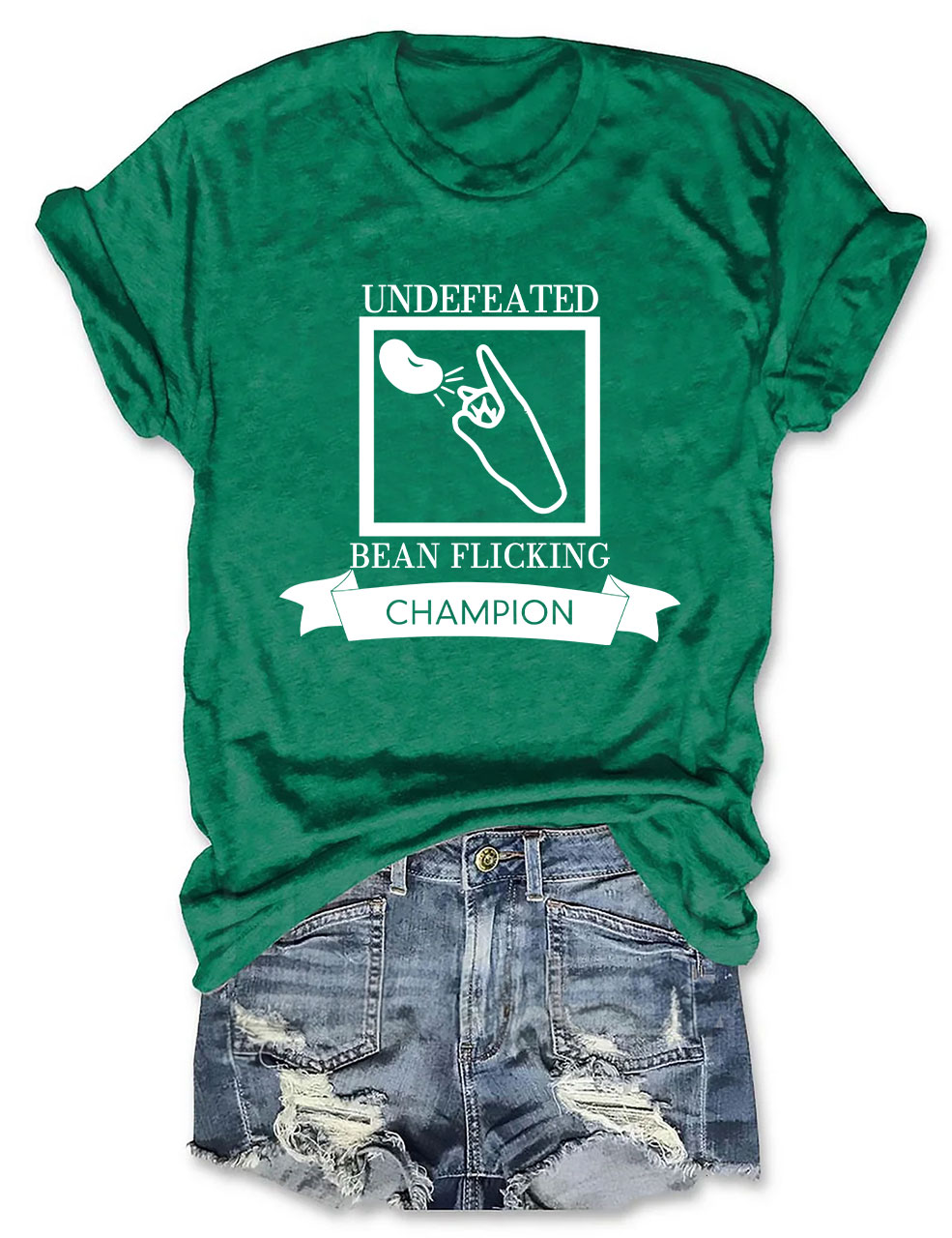 Bean Flicking Champion Funny T-Shirt