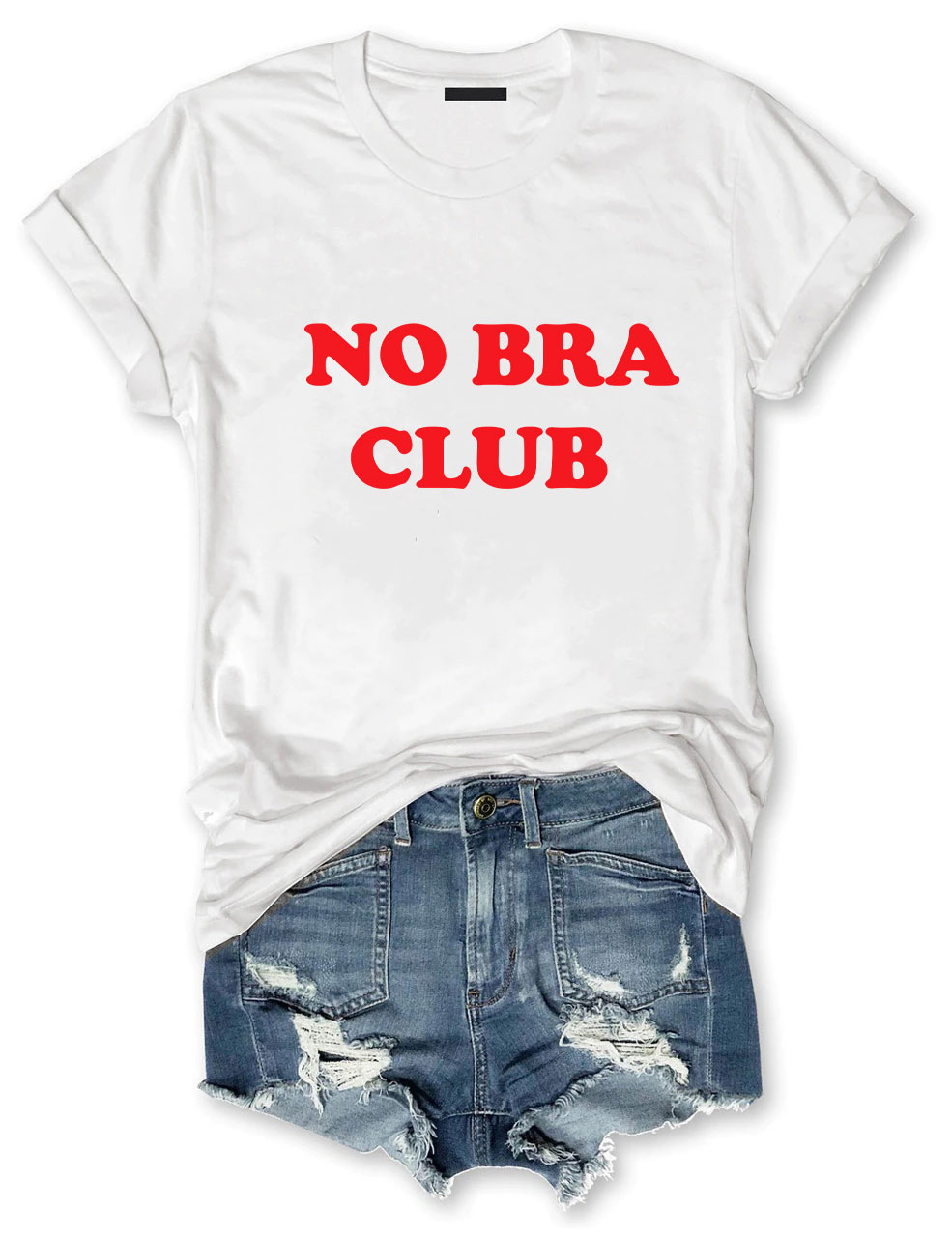No Bra Club Funny T-Shirt