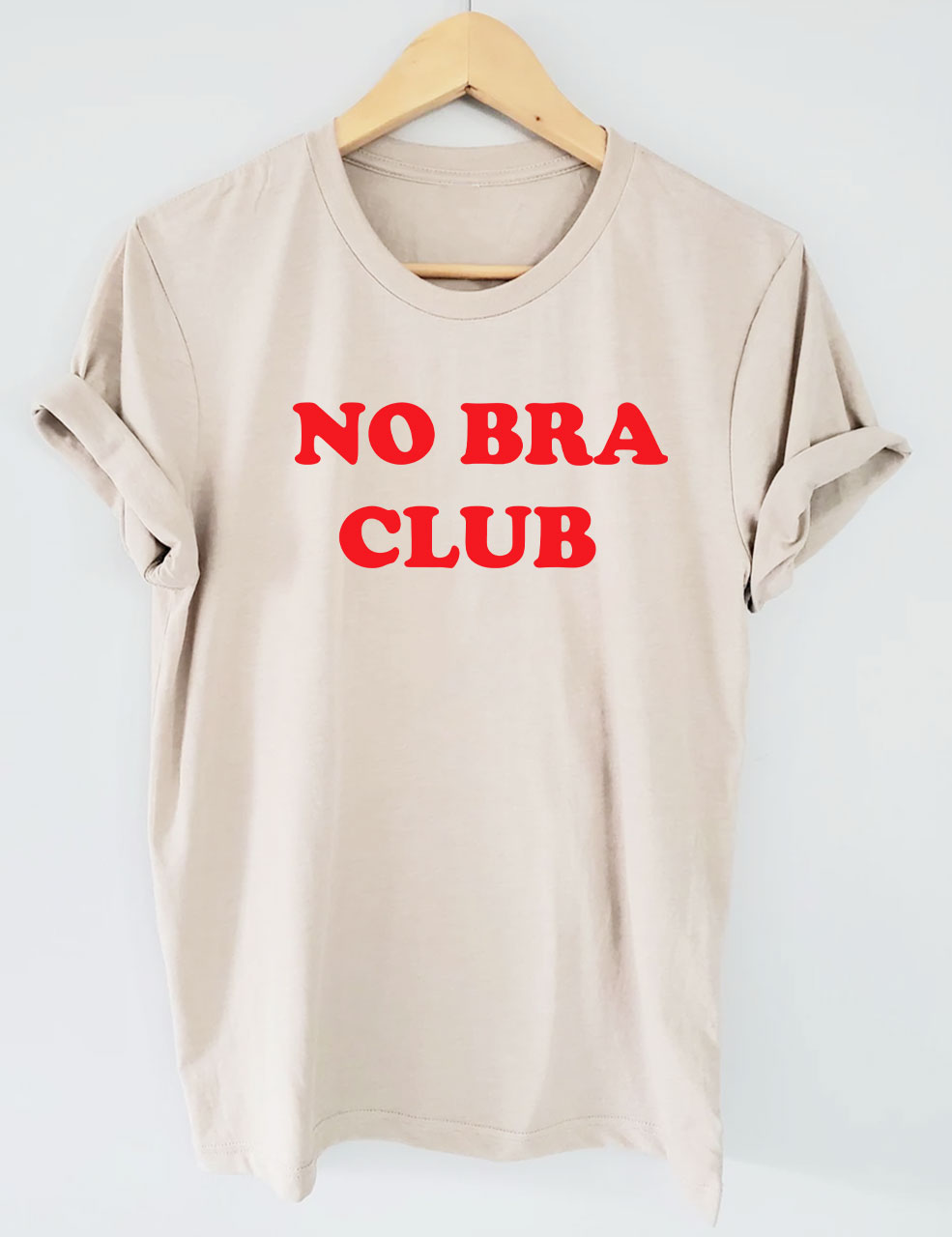 No Bra Club Funny T-Shirt