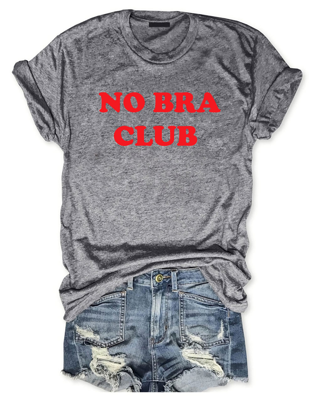 No Bra Club Funny T-Shirt