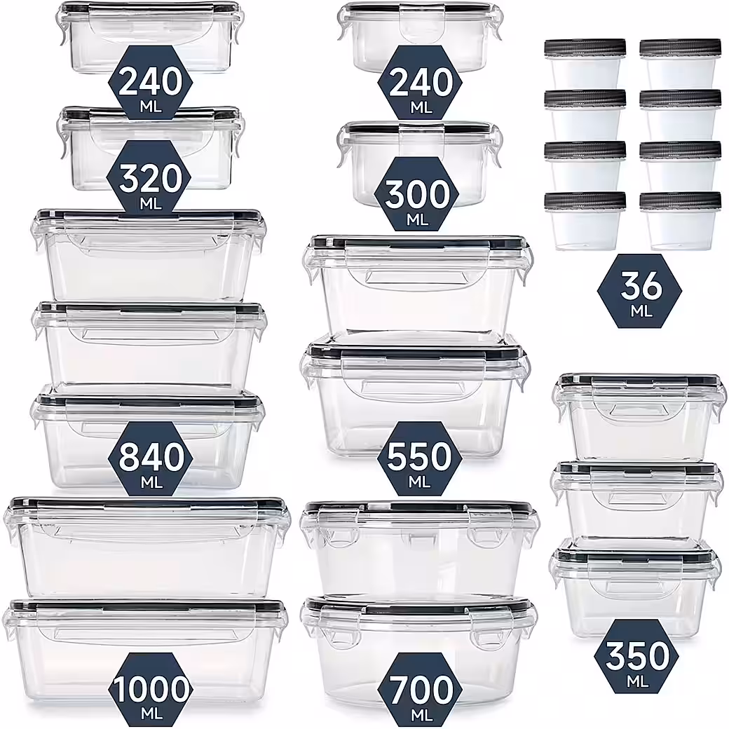 Frischhaltedose 24er Dosen Set mit Deckel Vorratsdosen Aufbewahrungbox