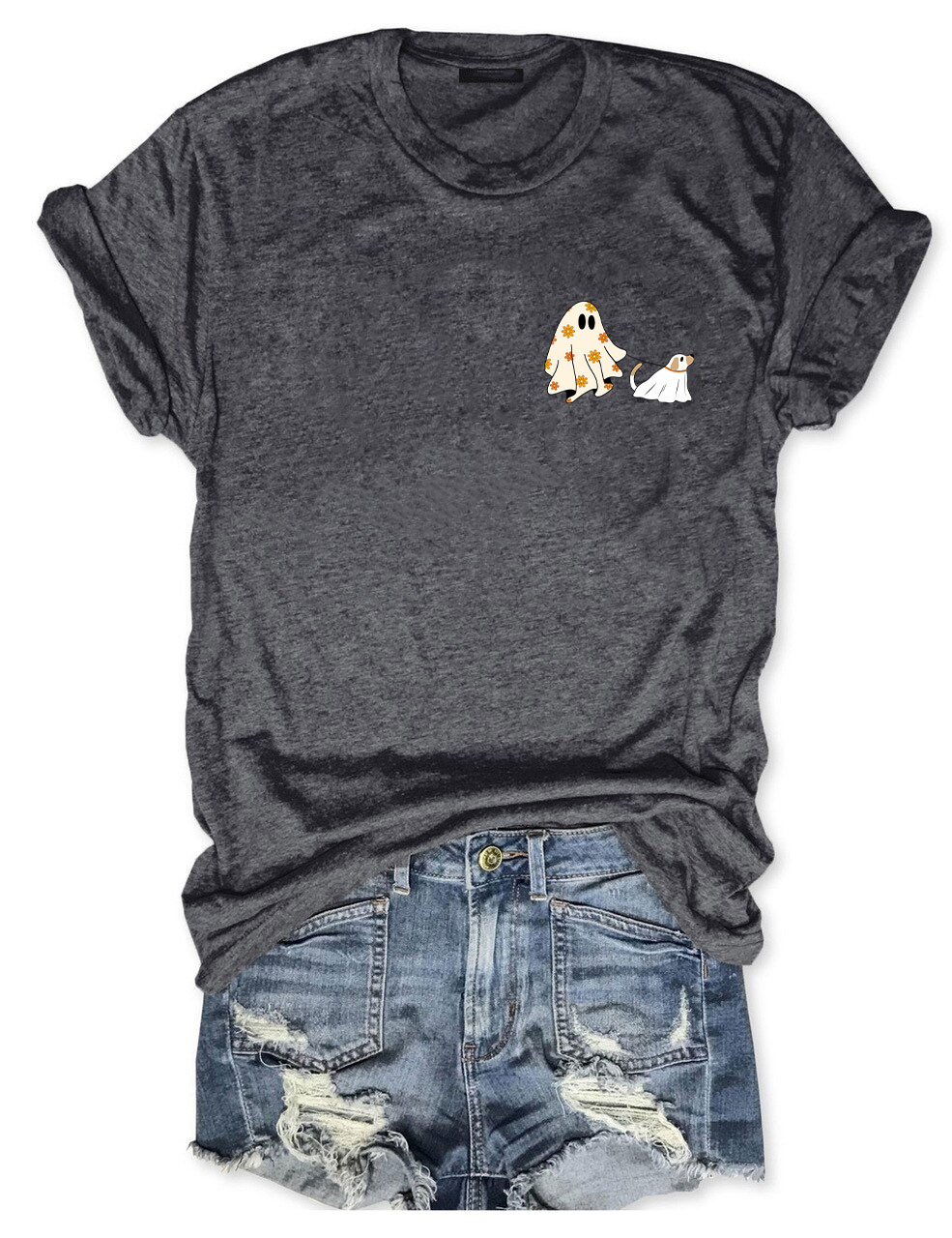 Сute Ghost Dog Halloween T-shirt