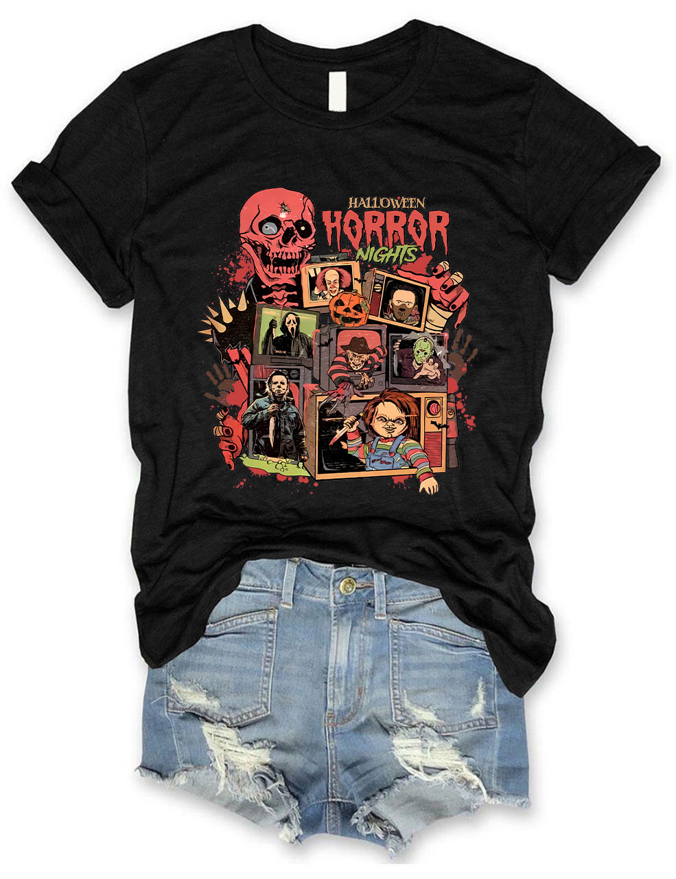 Halloween Horror Nights Spooky Movie Party Funny T-shirt