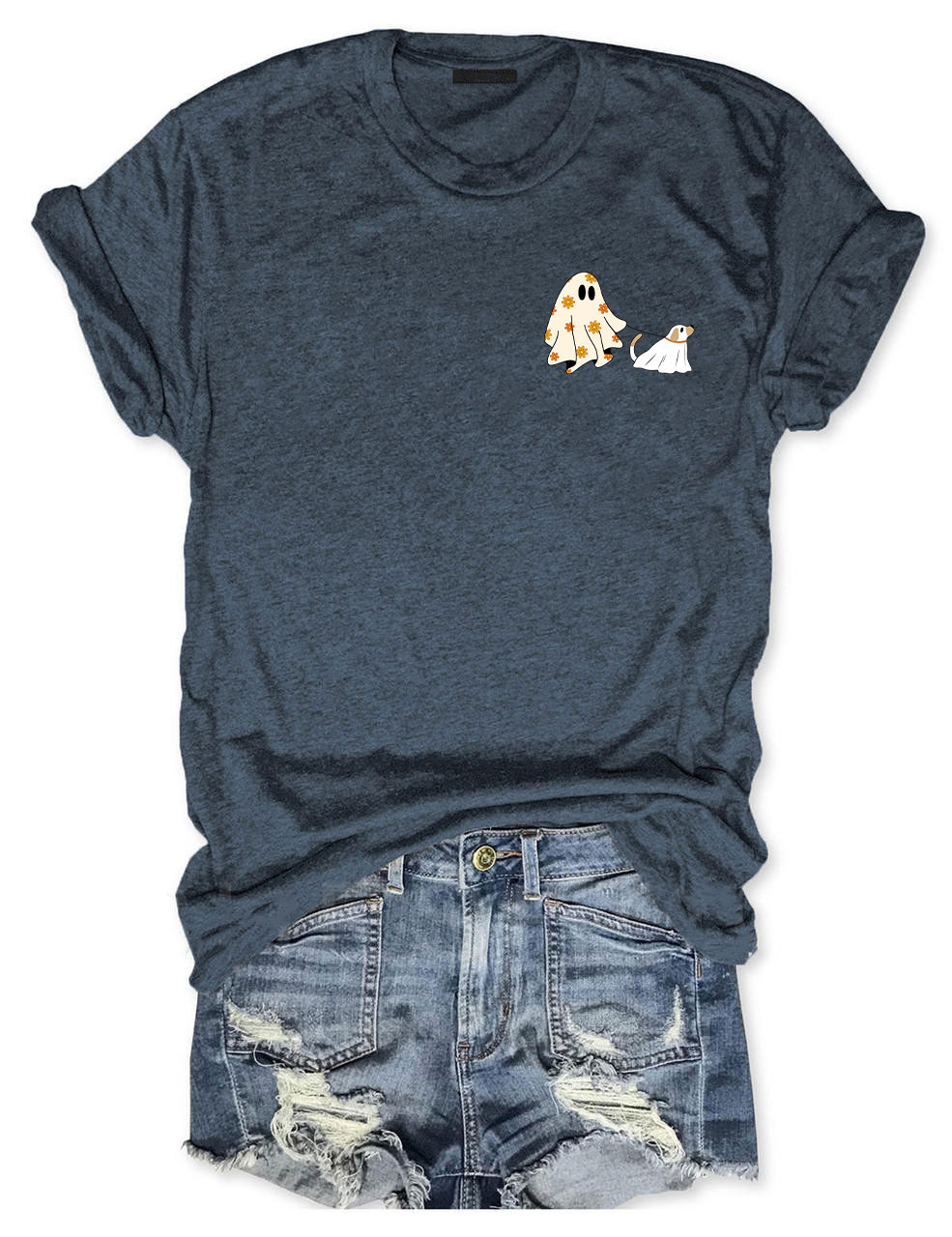 Сute Ghost Dog Halloween T-shirt