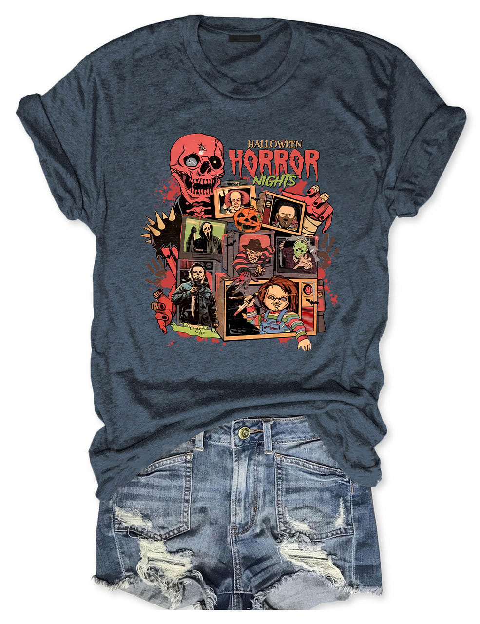 Halloween Horror Nights Spooky Movie Party Funny T-shirt