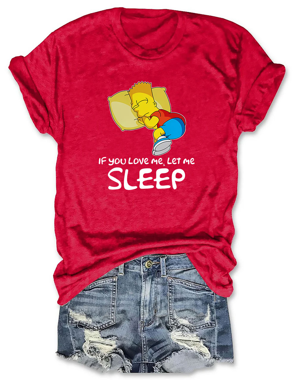 Bart Simpson If You Love Me Let Me Sleep Funny T-Shirt
