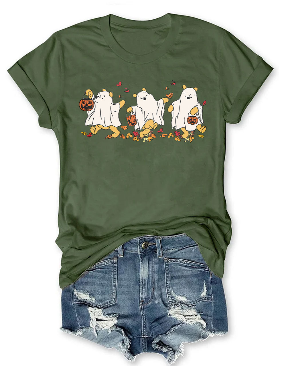 Retro Pooh Ghost Halloween T-shirt