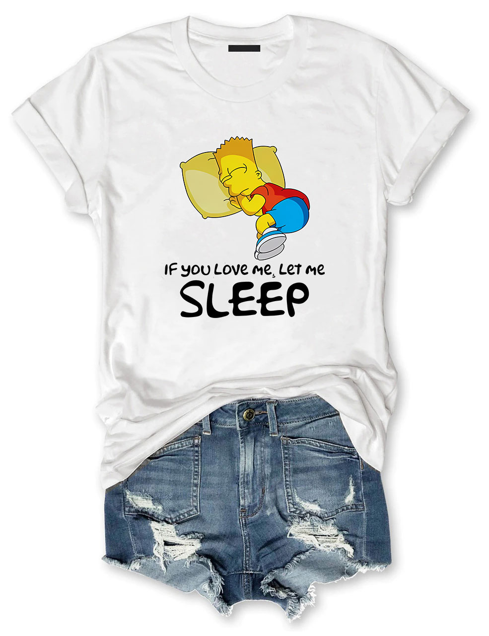 Bart Simpson If You Love Me Let Me Sleep Funny T-Shirt