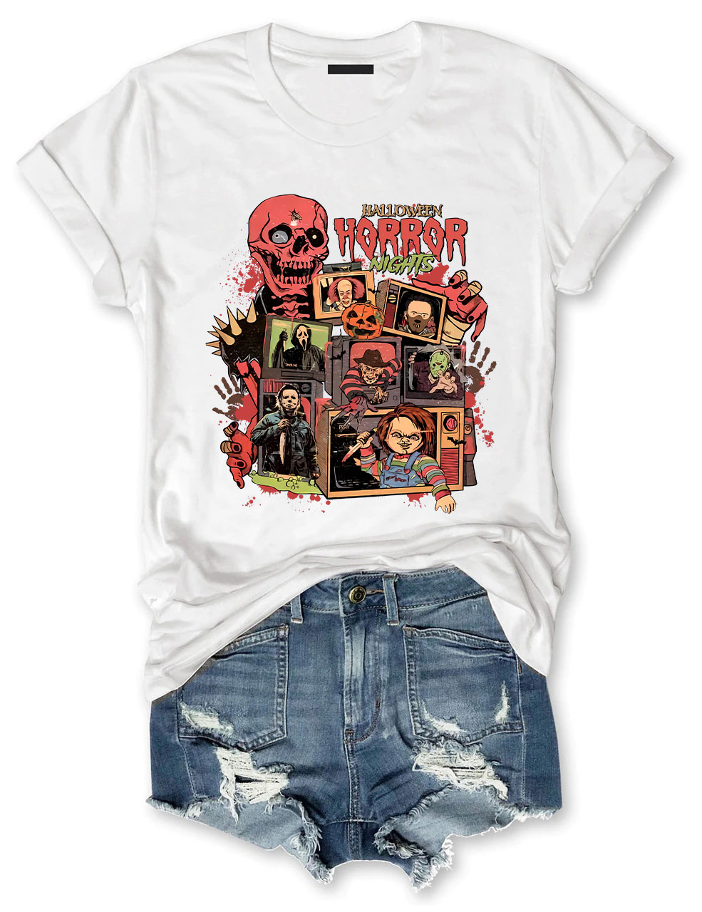 Halloween Horror Nights Spooky Movie Party Funny T-shirt