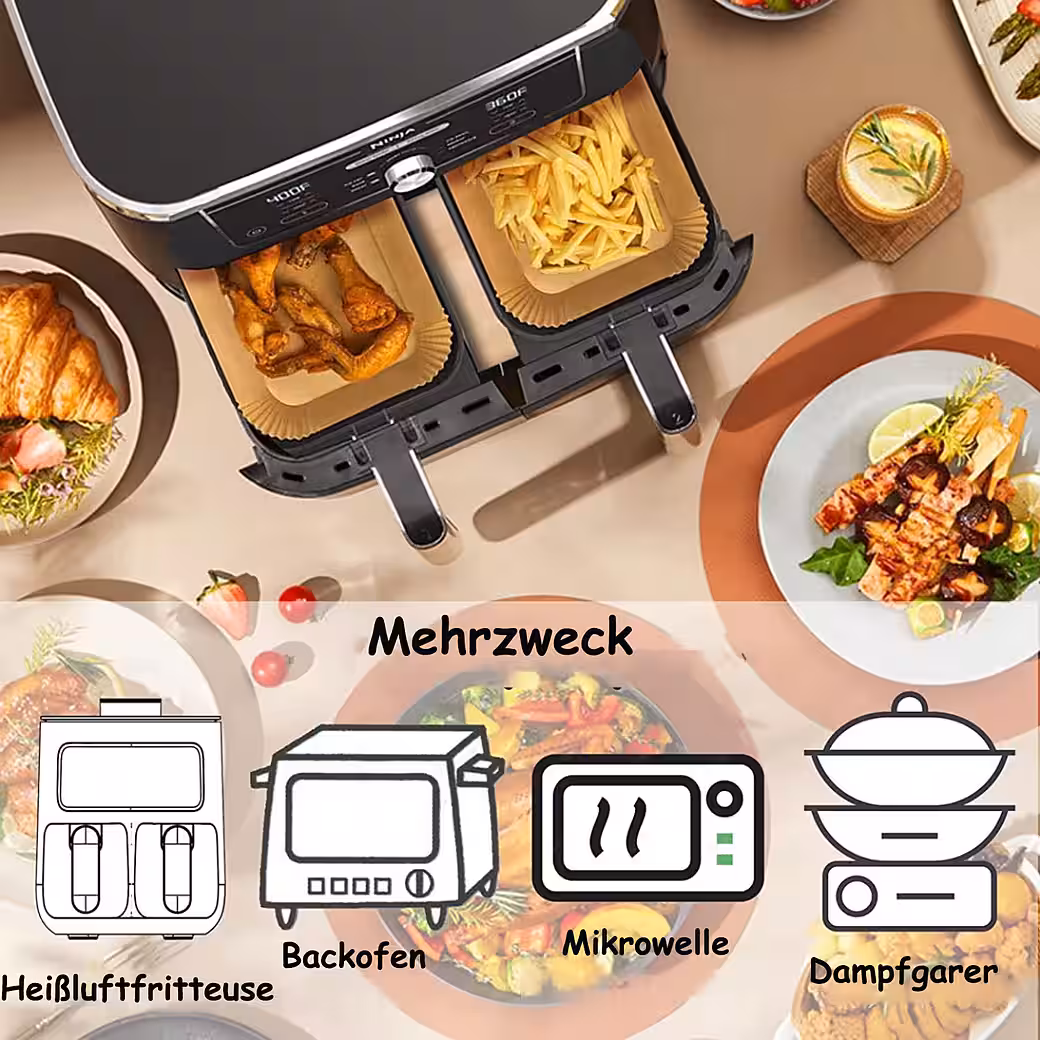 Backpapier Zubehör für Ninja Airfryer AF300EU AF400EU