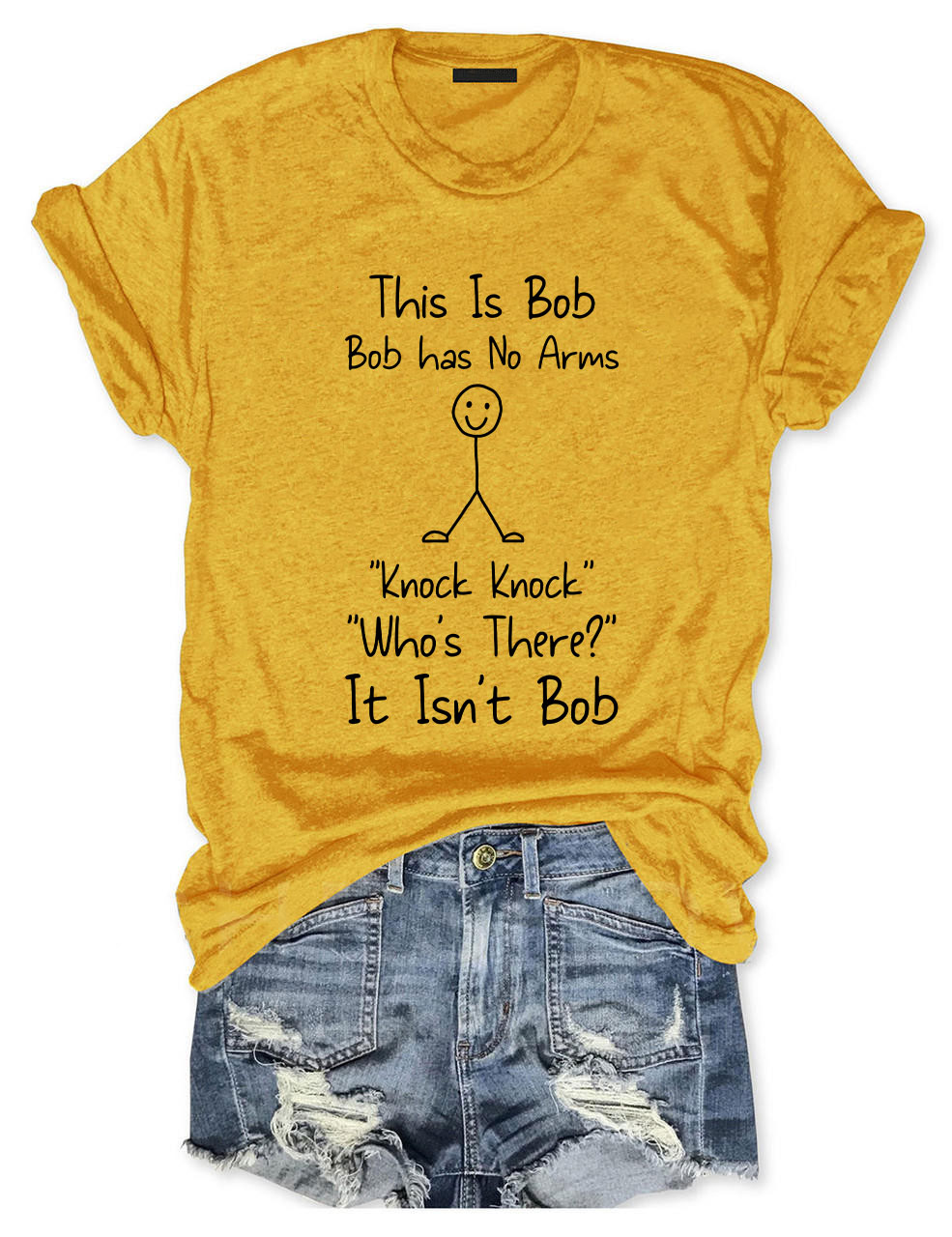 Bob No Arms Knock Knock Joke Funny T-Shirt