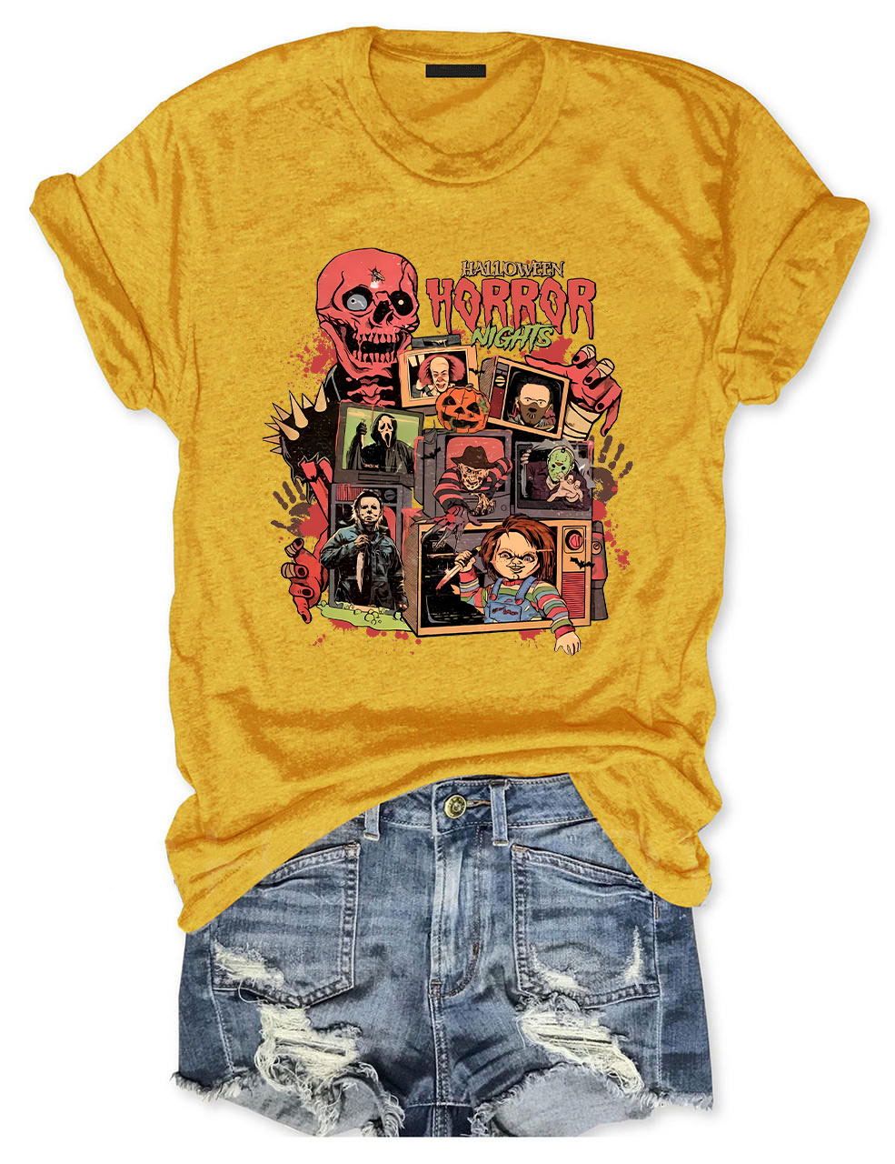 Halloween Horror Nights Spooky Movie Party Funny T-shirt