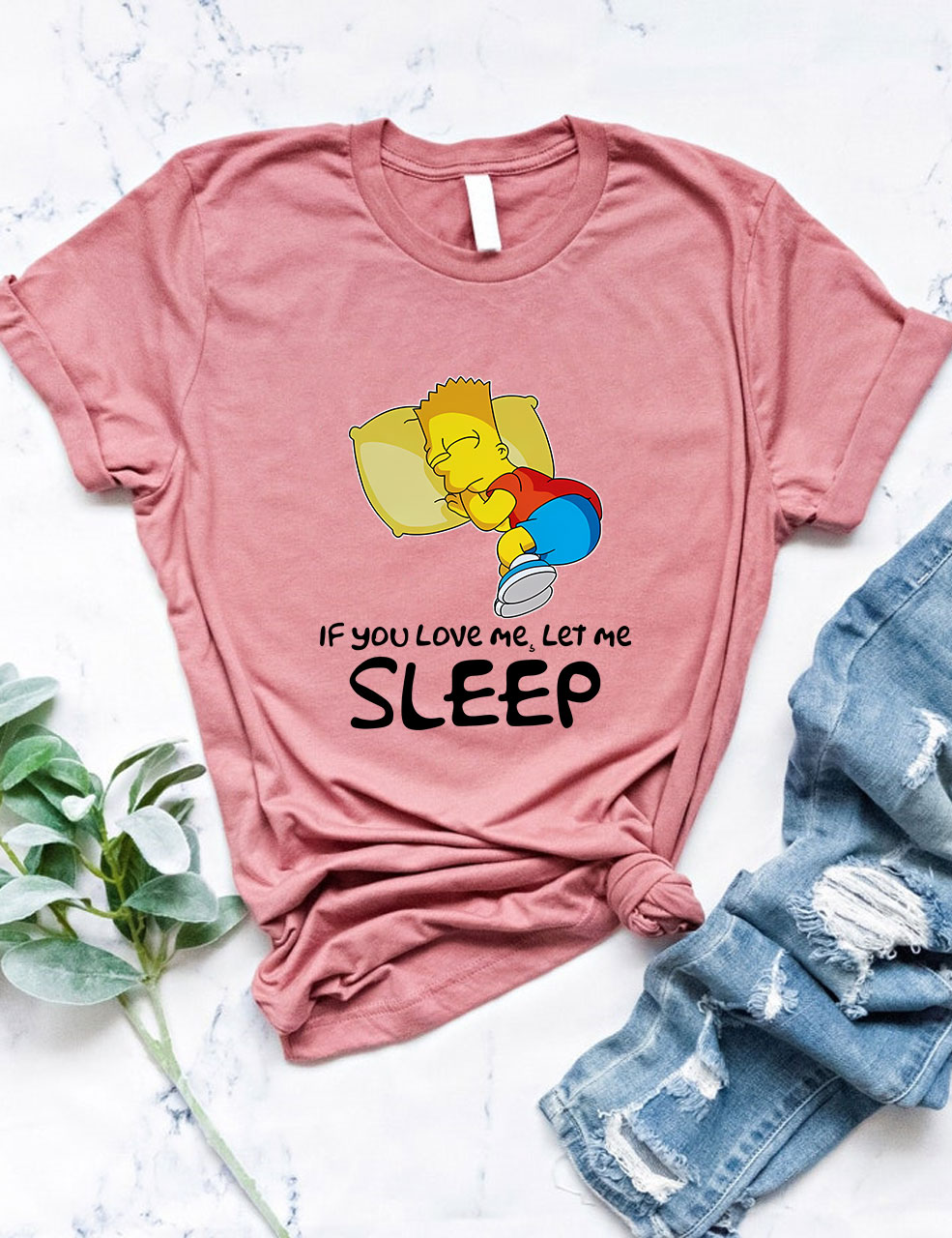 Bart Simpson If You Love Me Let Me Sleep Funny T-Shirt