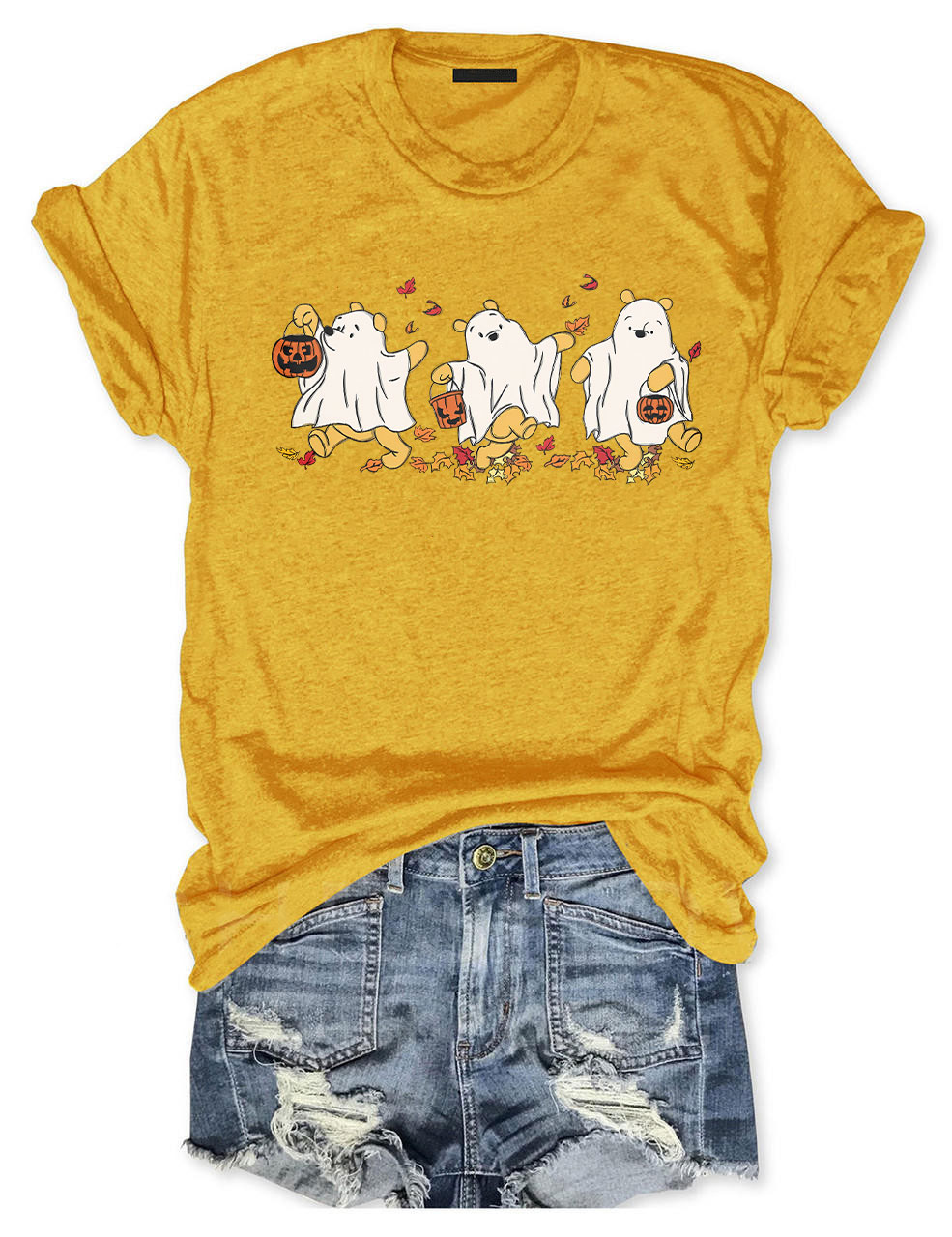 Retro Pooh Ghost Halloween T-shirt