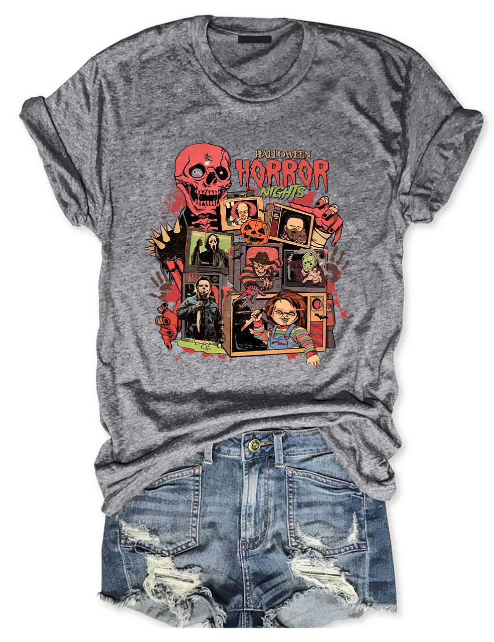 Halloween Horror Nights Spooky Movie Party Funny T-shirt