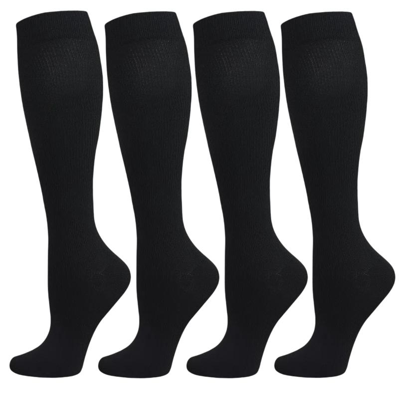 Knee-high Sports Socks for Men and Women - 4 Pairs Socks