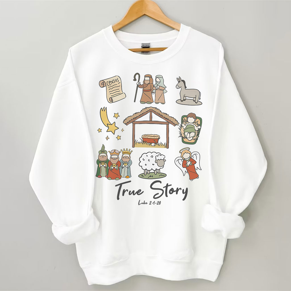True Story Nativity Christmas Comfort Colors Sweatshirt