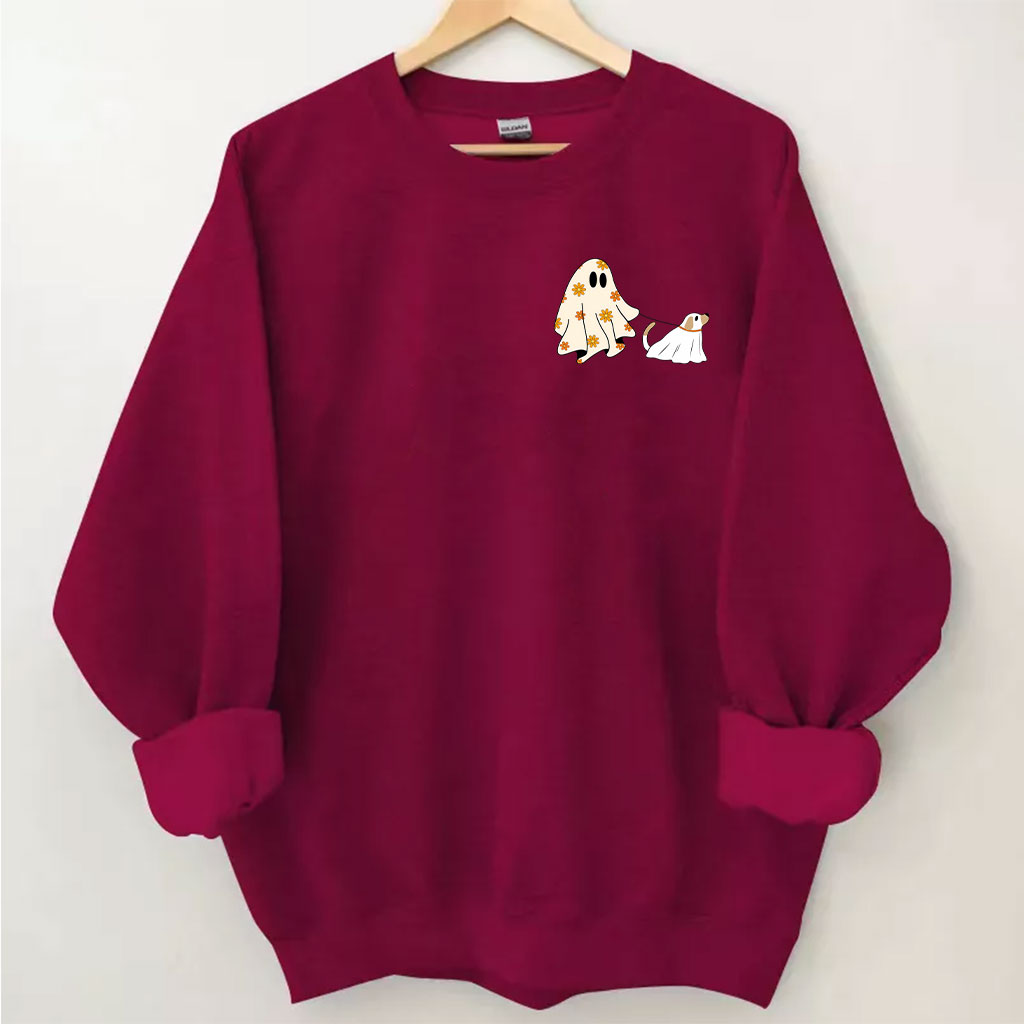 Сute Ghost Dog Halloween Sweatshirt