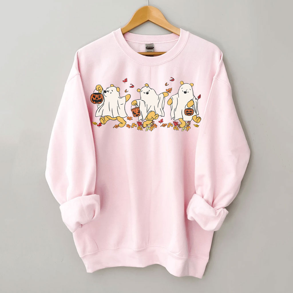 Retro Pooh Ghost Halloween Sweatshirt