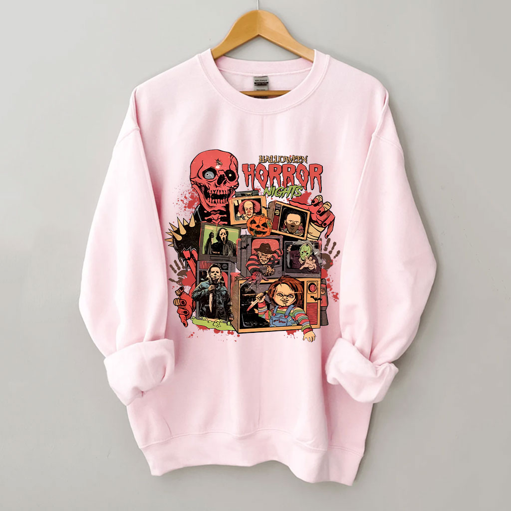 Halloween Horror Nights Spooky Movie Party Funny Sweatshirt