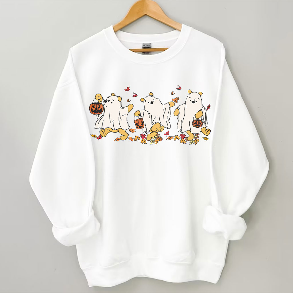 Retro Pooh Ghost Halloween Sweatshirt