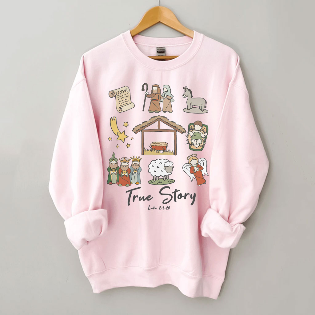True Story Nativity Christmas Comfort Colors Sweatshirt