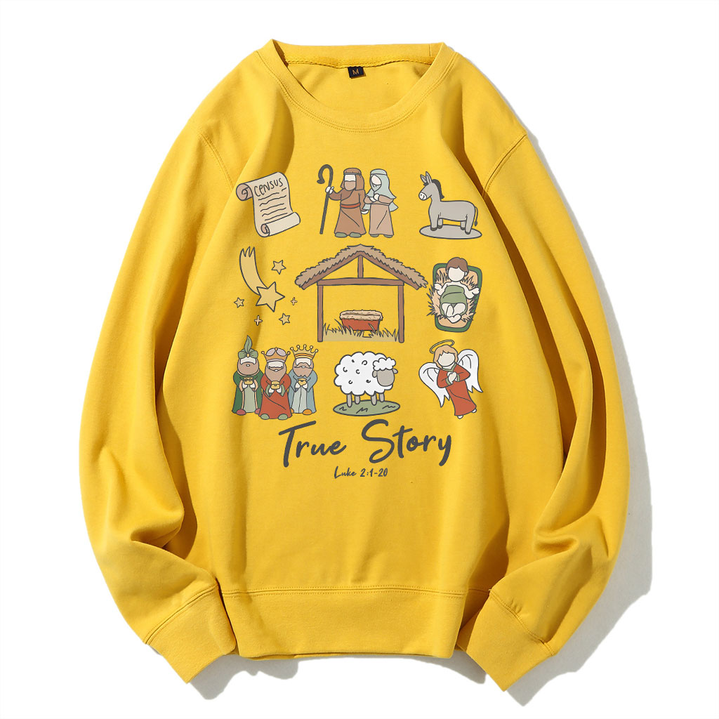 True Story Nativity Christmas Comfort Colors Sweatshirt