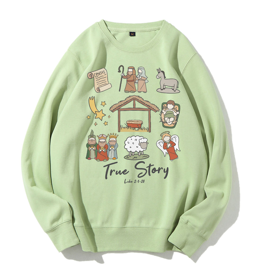 True Story Nativity Christmas Comfort Colors Sweatshirt