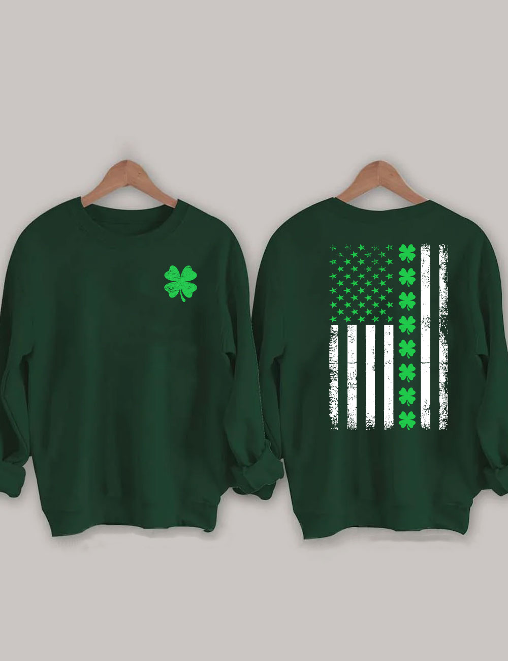 St. Patrick's Day American Flag Sweatshirt