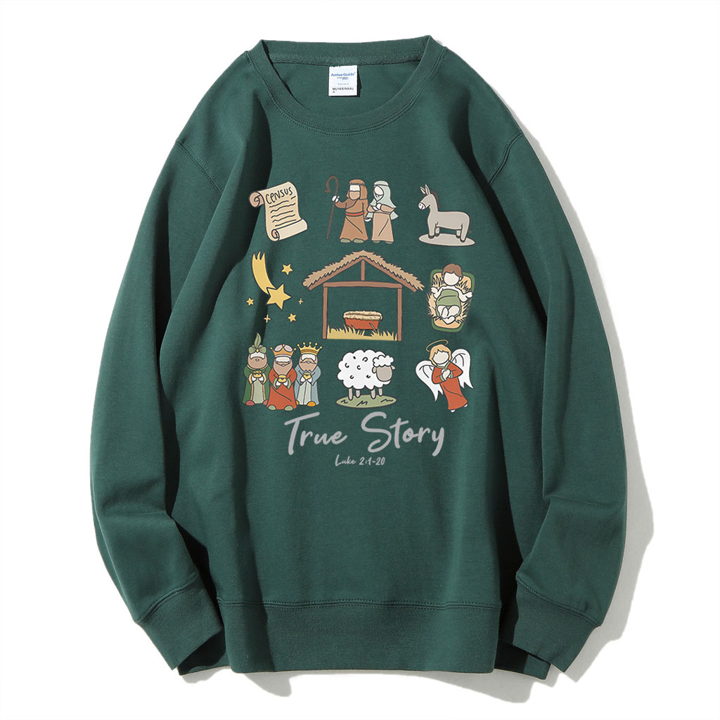 True Story Nativity Christmas Comfort Colors Sweatshirt