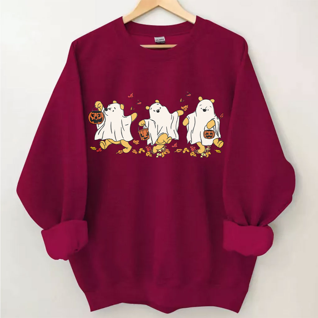 Retro Pooh Ghost Halloween Sweatshirt