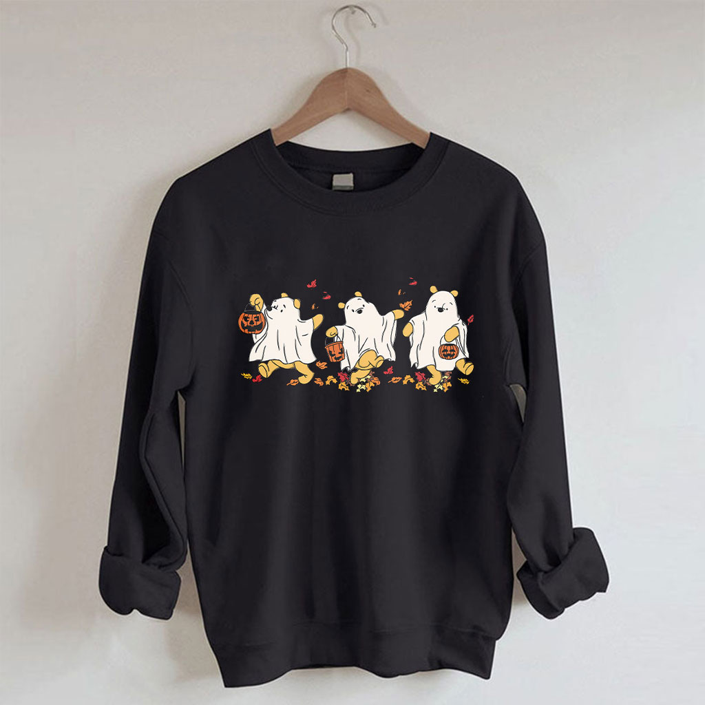 Retro Pooh Ghost Halloween Sweatshirt