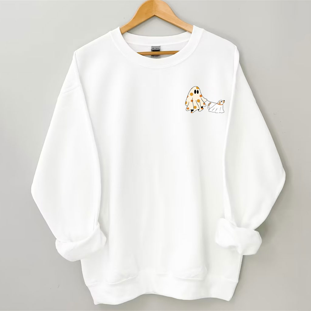 Сute Ghost Dog Halloween Sweatshirt