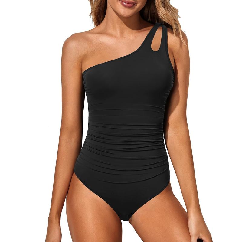 Holipick One Shoulder One Piece Swimsuit