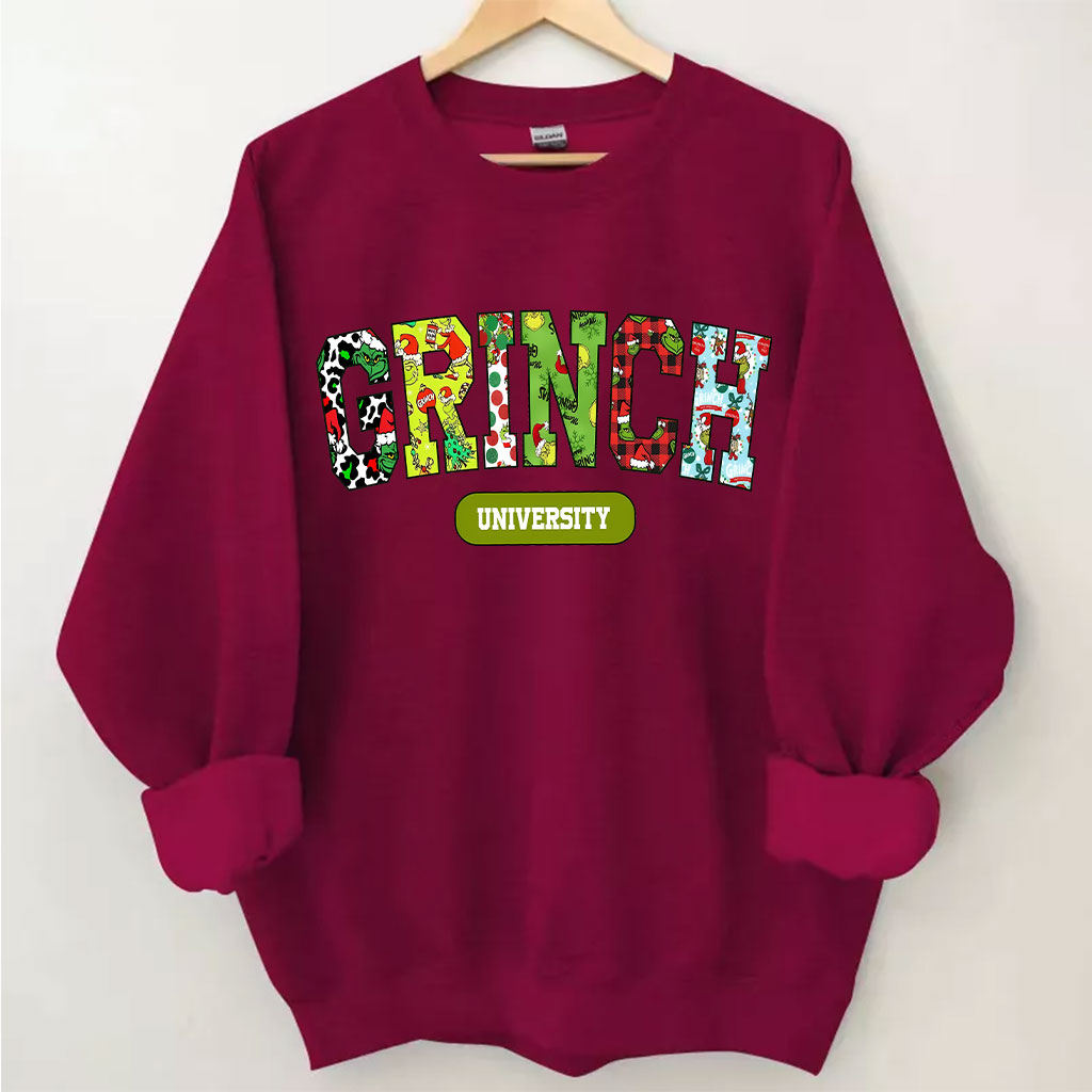 Grinch University Christmas Funny Sweatshirt