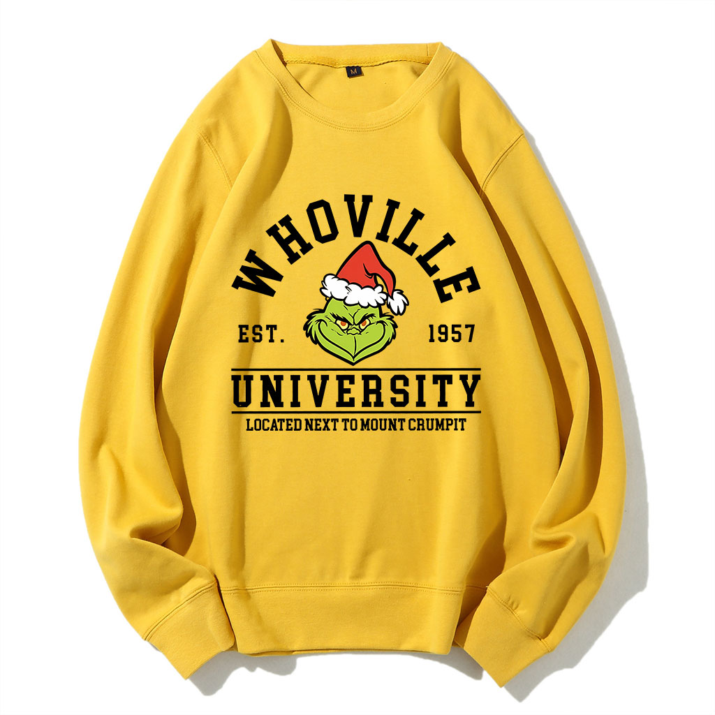 Vintage Christmas Whoville University Est 1957 Funny Sweatshirt