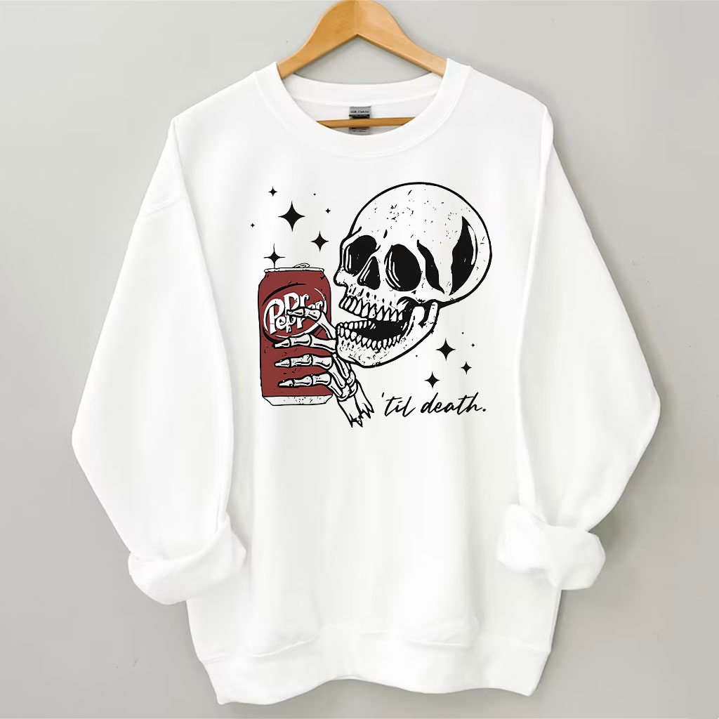 Till Death Dr. Pepper Skeleton Sweatshirt