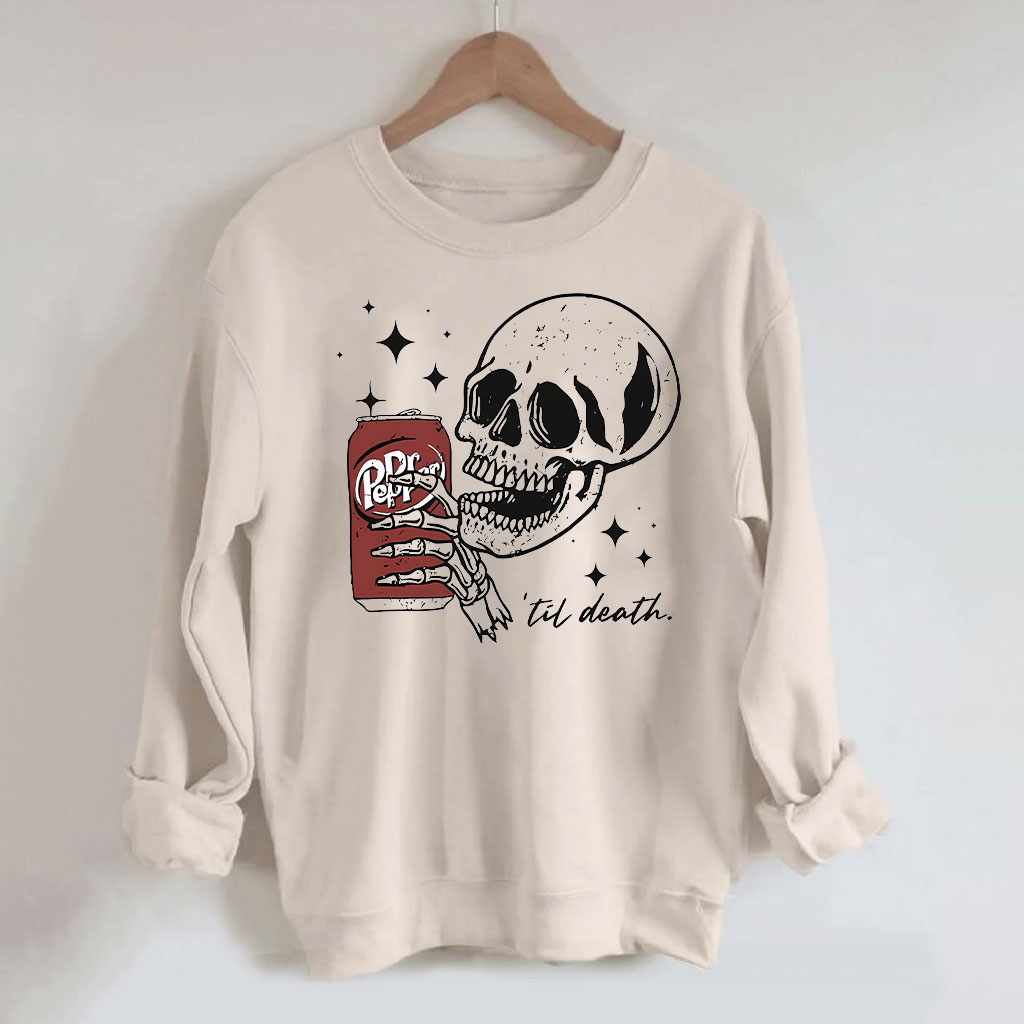 Till Death Dr. Pepper Skeleton Sweatshirt