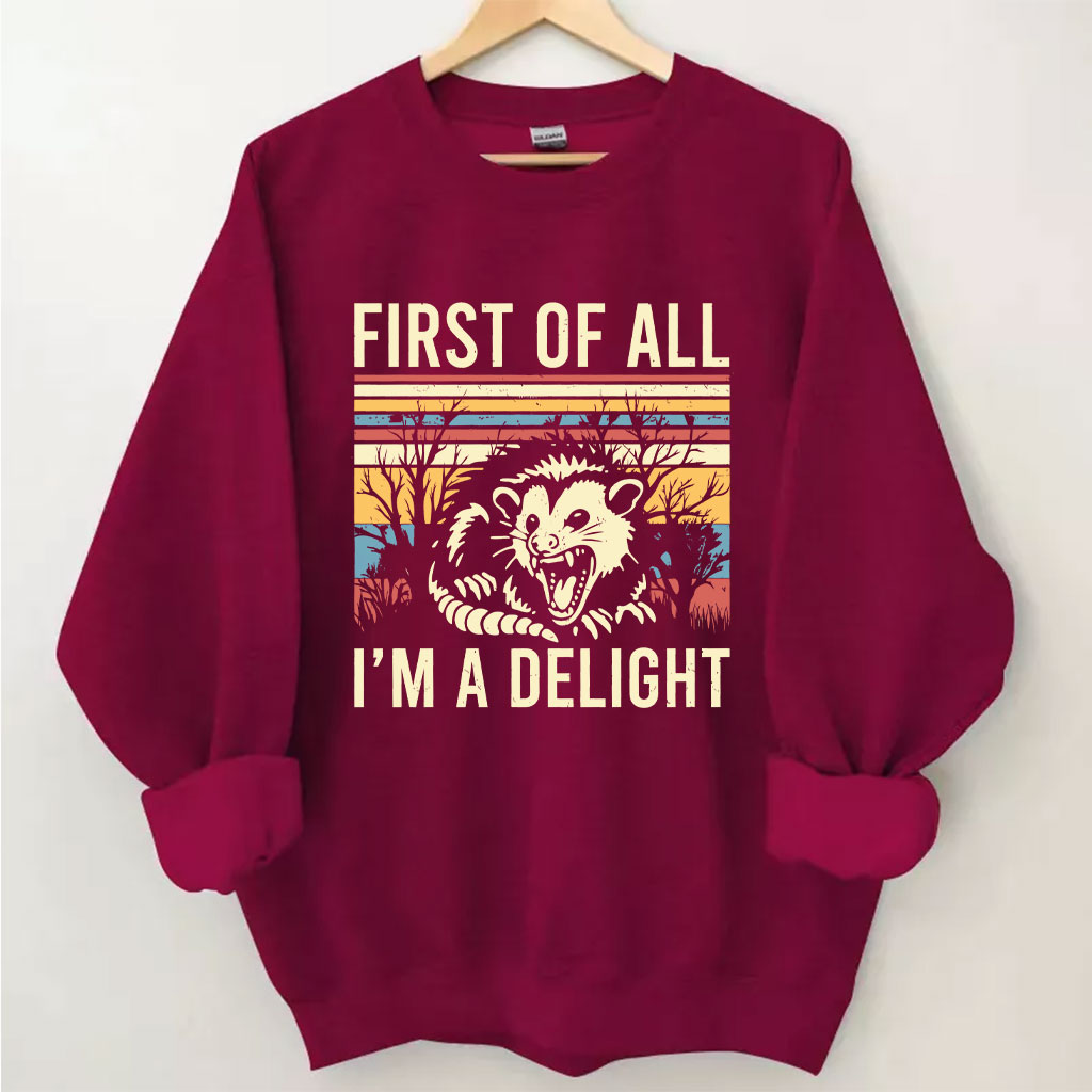 First of All, I'm a Delight Sweatshirt