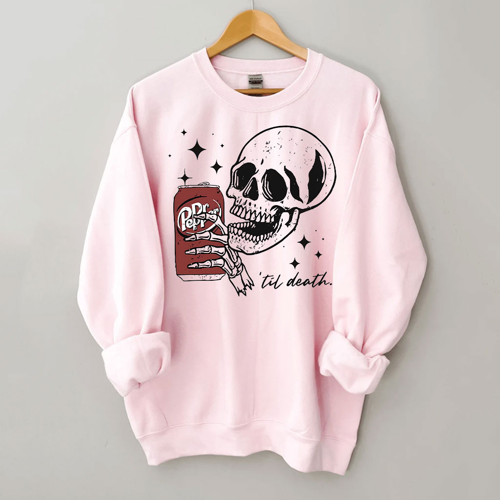 Till Death Dr. Pepper Skeleton Sweatshirt