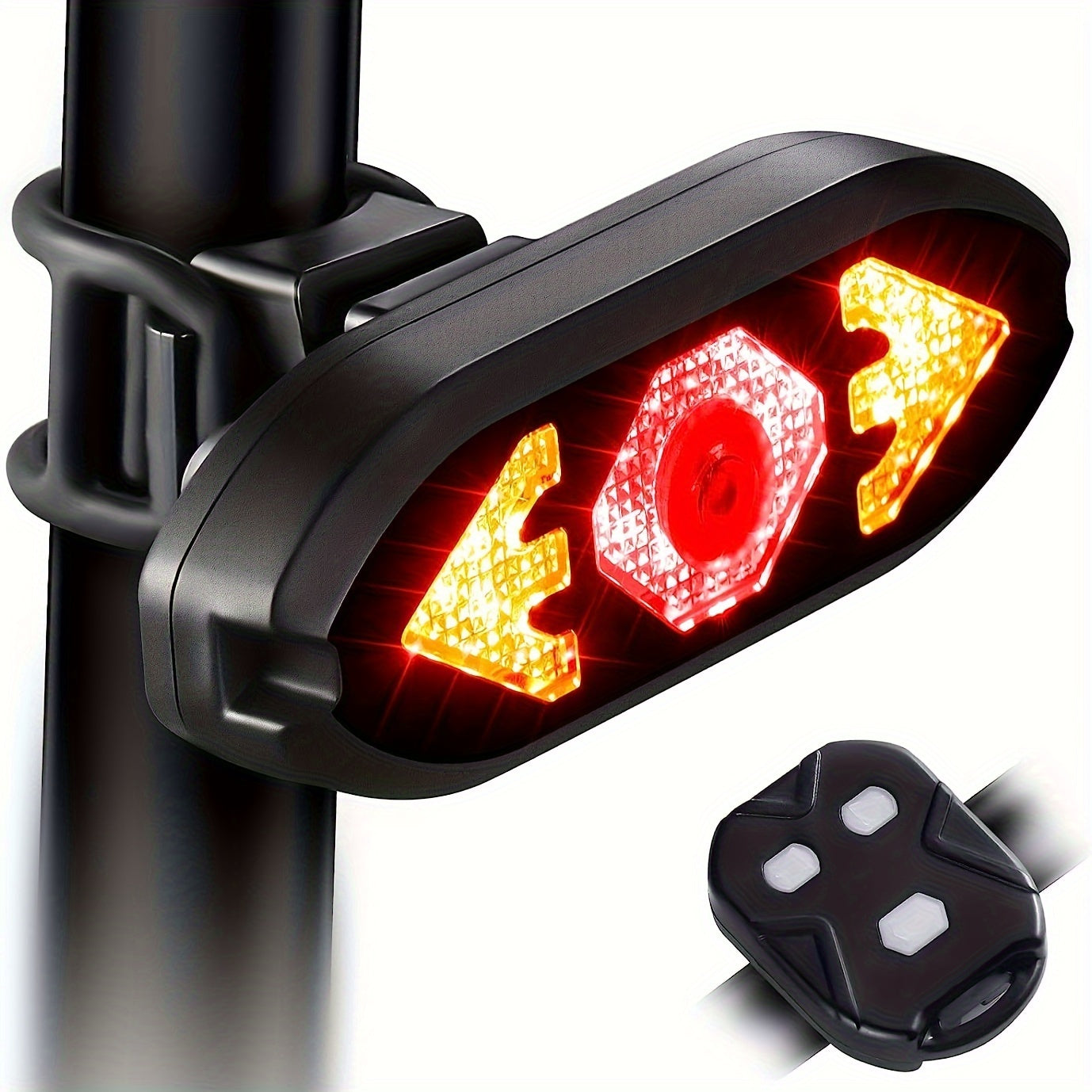1pc Bicycle Turn Signal Tail Light, LED Bicycle Light with USB Charging, Cycling Accessory, Bicycle Rear Light