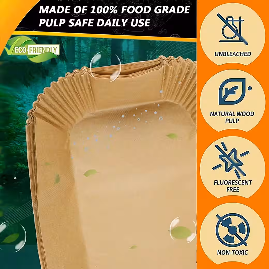 Backpapier für Heißluftfritteuse Ninja Foodi Flexdrawer AF500EU, 180 St.