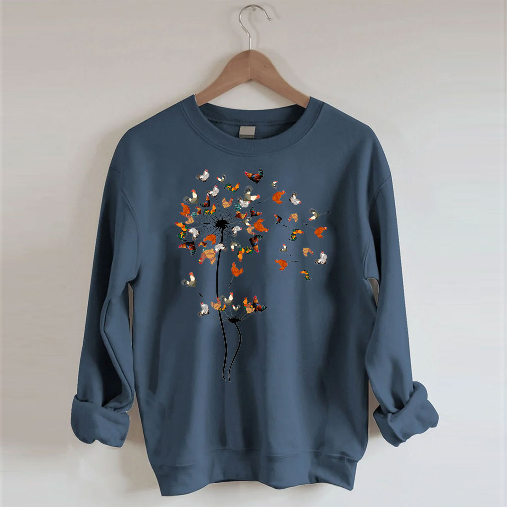 Dandelion Chicken Flower Sweatshirt