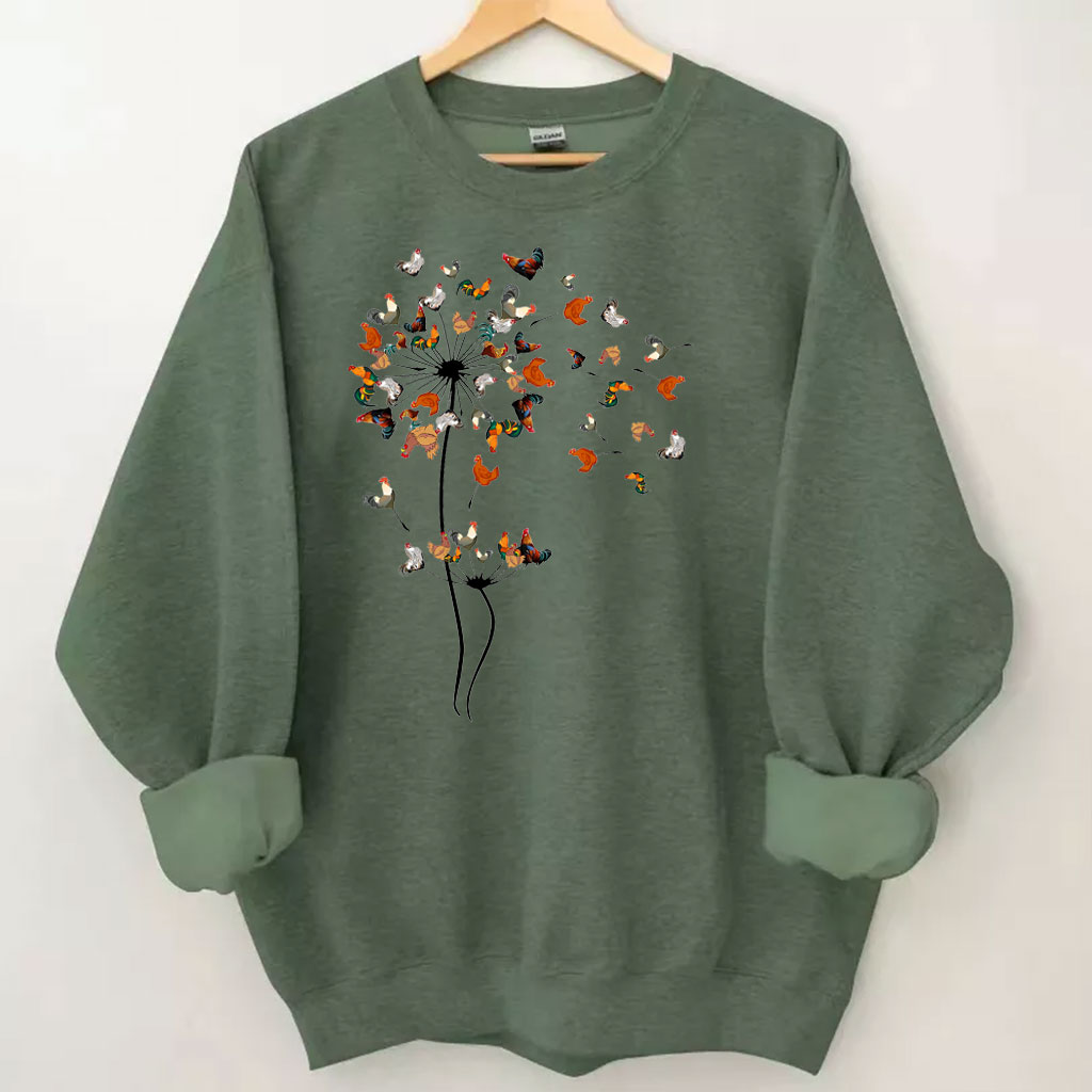 Dandelion Chicken Flower Sweatshirt
