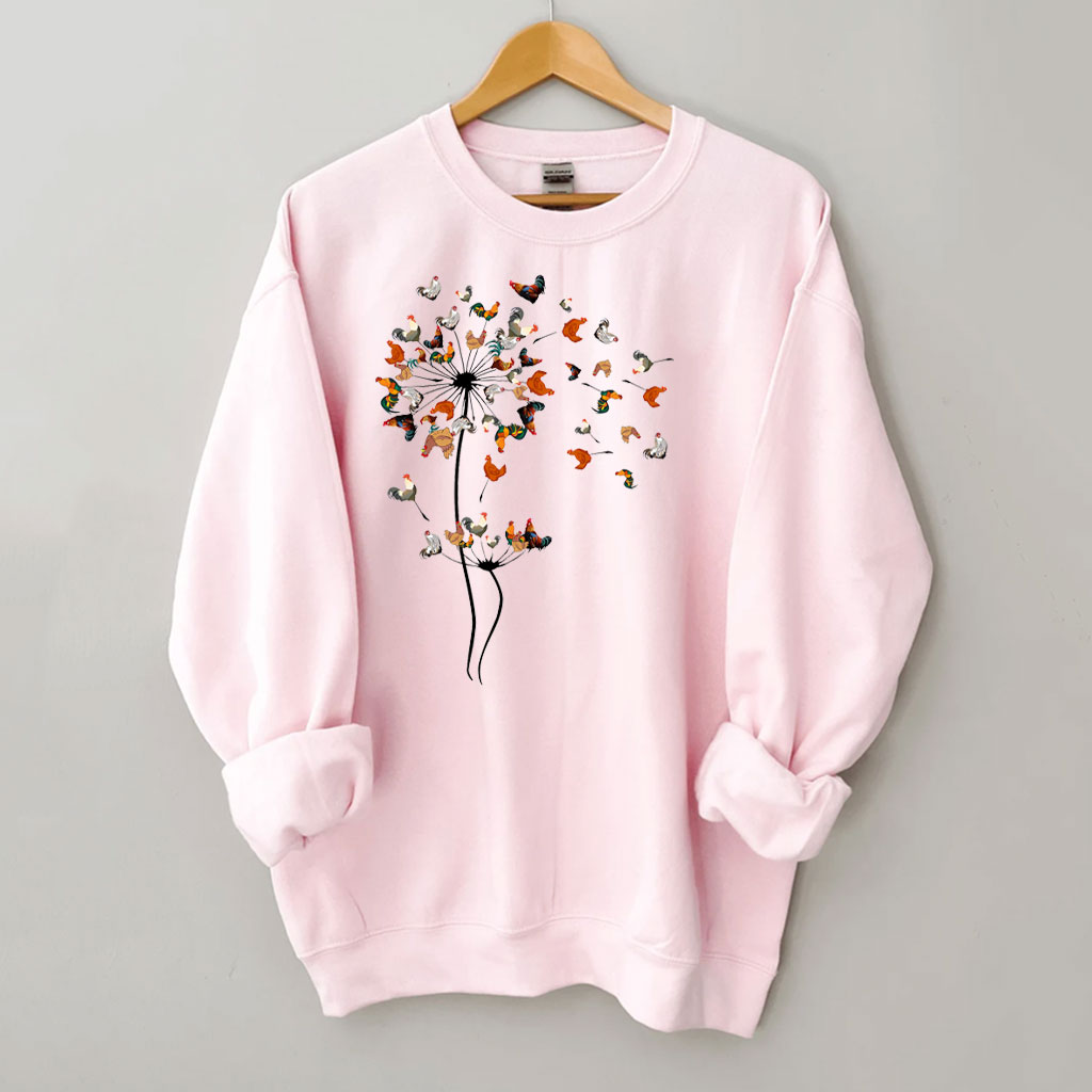 Dandelion Chicken Flower Sweatshirt