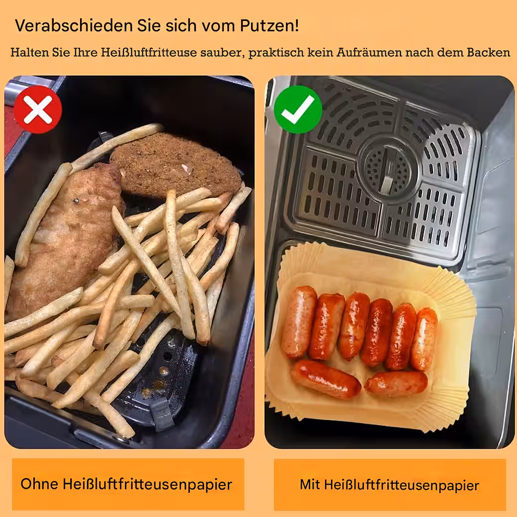 Backpapier für Heißluftfritteuse Ninja Foodi Flexdrawer AF500EU, 180 St.
