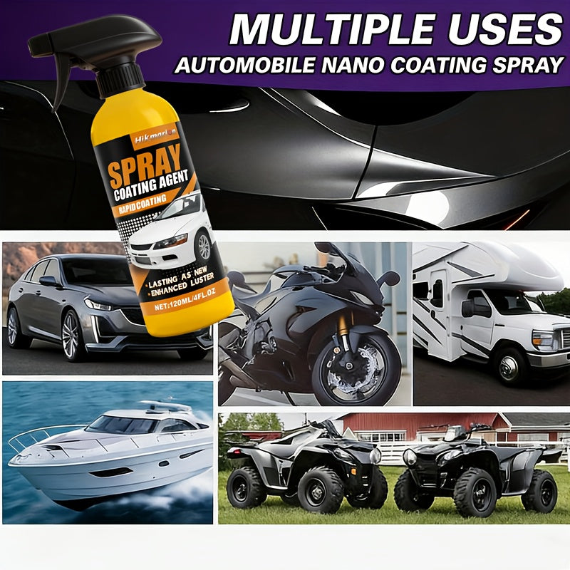 2pcs (2pcs) Multi-Functional Car Paint & Coating Spray Suitable for All Vehicles - Instant Formula, Quick Wax Coating, Long-Lasting Gloss for Car, Motorcycles,, RVs - Liquid Polish for Paint Care Maintenance