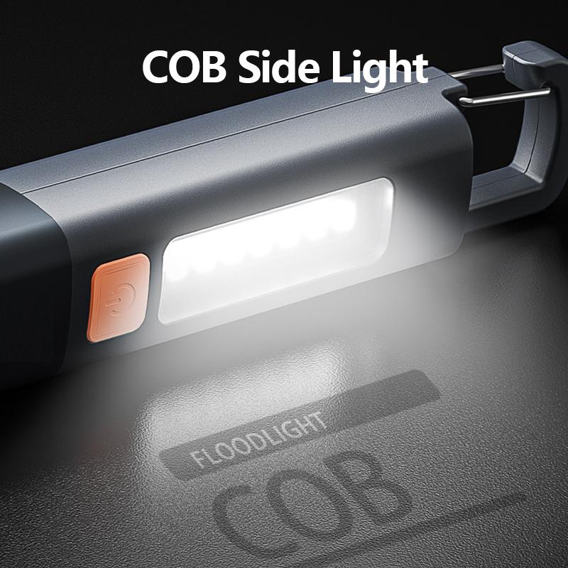 Rechargeable LED Flashlight: 3 Modes, IPX65 Waterproof & Durable for Camping, Fishing, Emergencies, Outdoor/Night Illumination