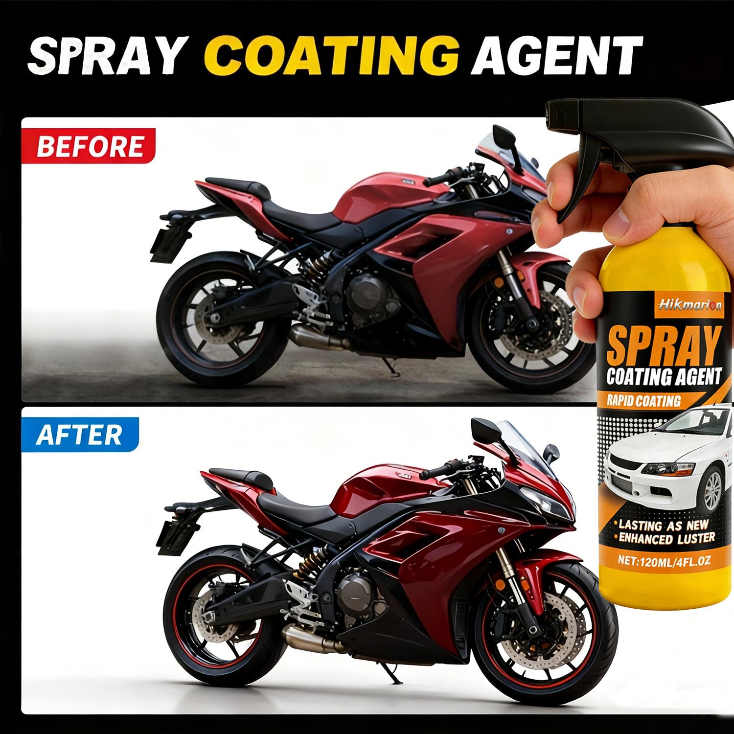 2pcs (2pcs) Multi-Functional Car Paint & Coating Spray Suitable for All Vehicles - Instant Formula, Quick Wax Coating, Long-Lasting Gloss for Car, Motorcycles,, RVs - Liquid Polish for Paint Care Maintenance